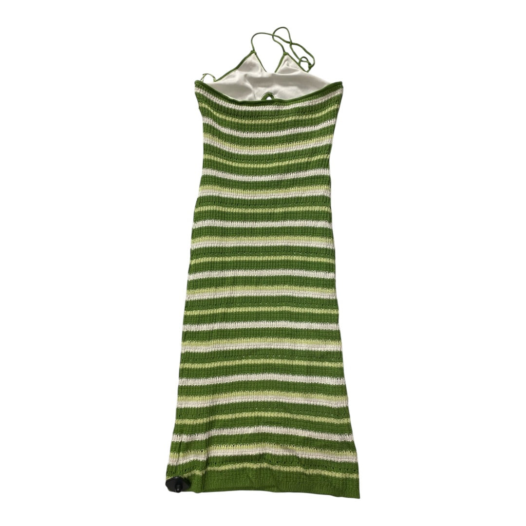 Dress Sweater By Sincerely Jules In Green & White, Size:L
