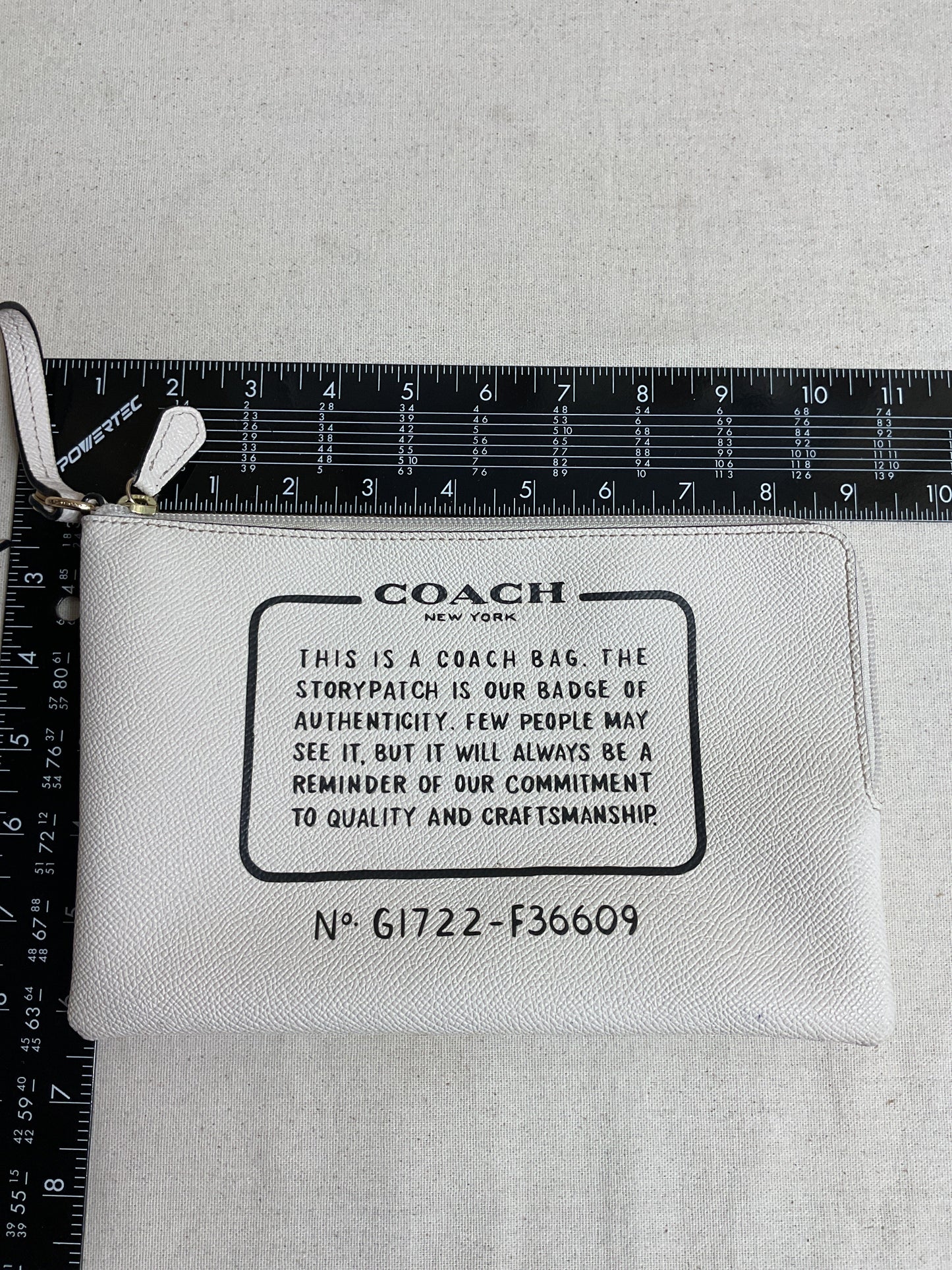 Wristlet Designer By Coach In Black & Cream, Size:Medium