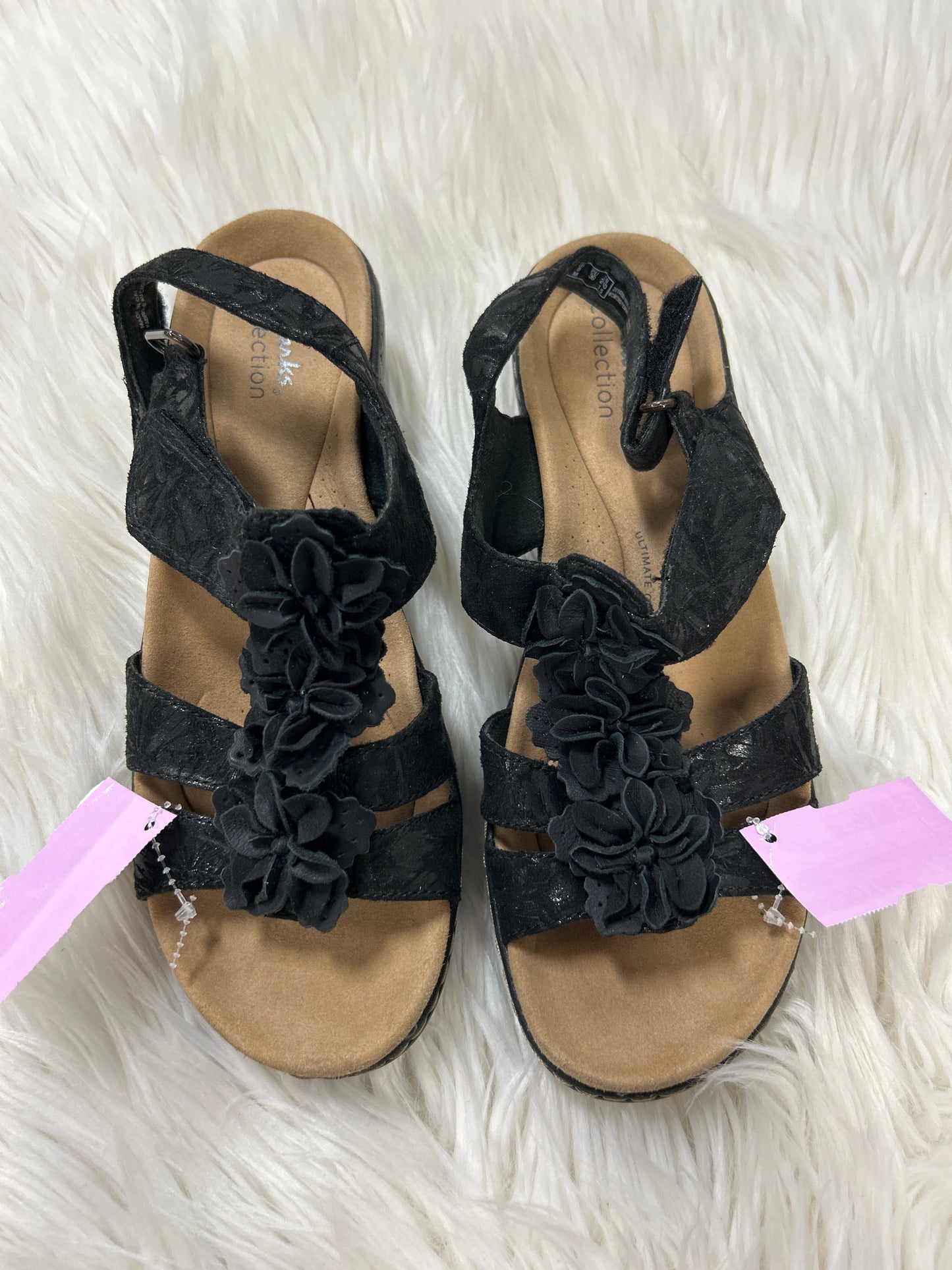 Sandals Heels Block By Clarks In Black, Size:8
