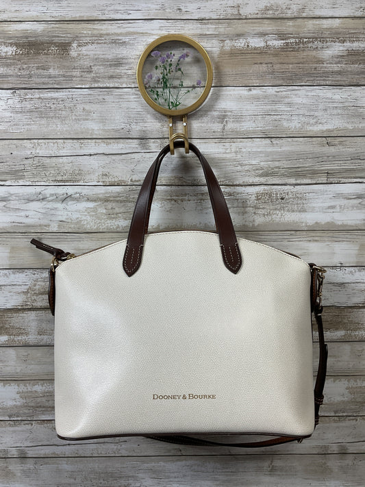Handbag Designer By Dooney And Bourke In Brown & Cream, Size:Medium