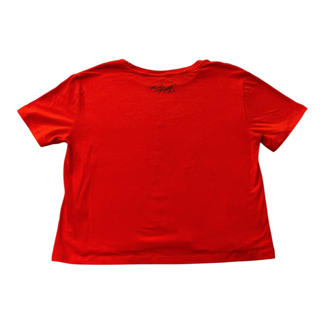 Top Ss Designer By Karl Lagerfeld In Red, Size:S