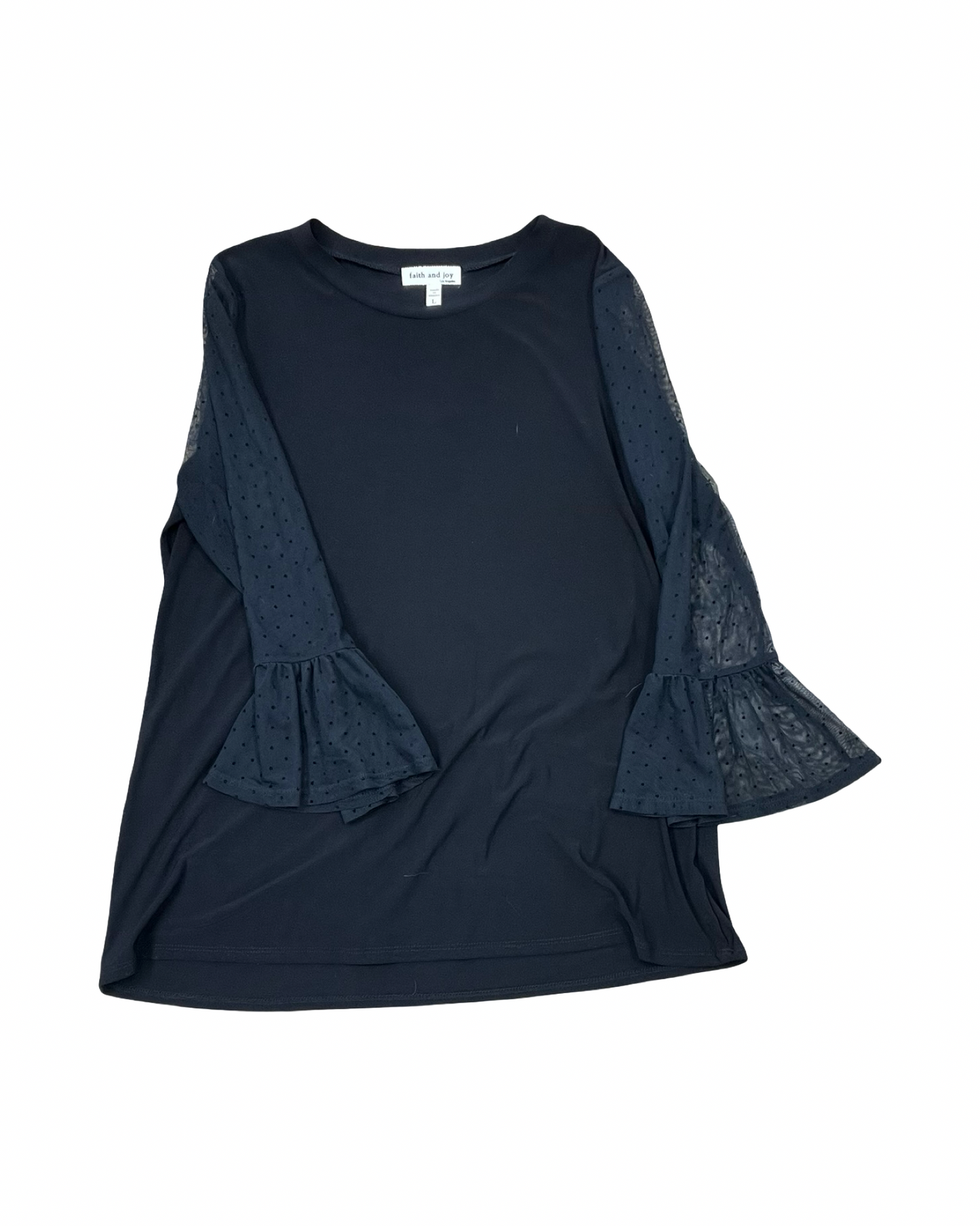 Top Ls By Faith And Joy In Black, Size:L