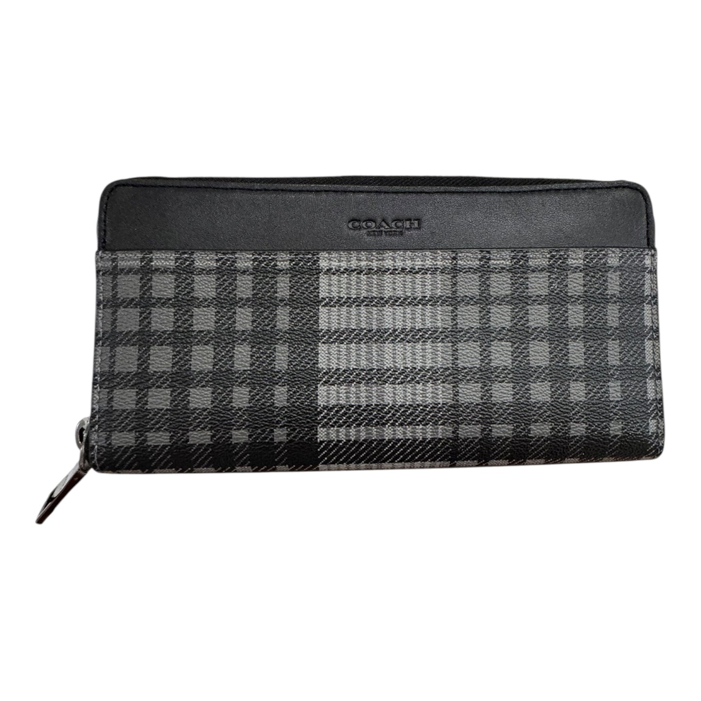 Wallet Designer By Coach In Black & Grey, Size:Large