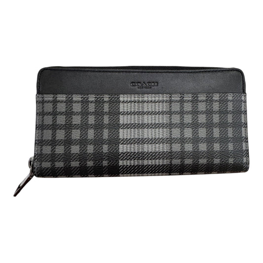 Wallet Designer By Coach In Black & Grey, Size:Large