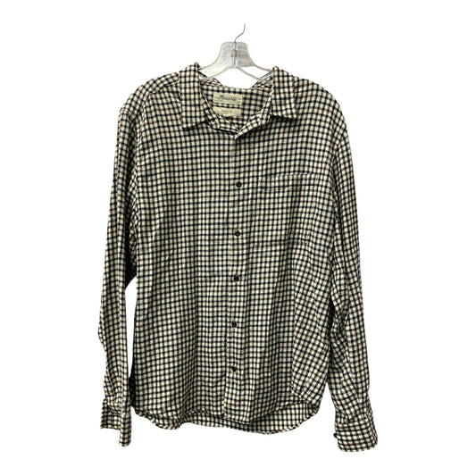 TOP LS by MADEWELL In BROWN & WHITE, Size: L