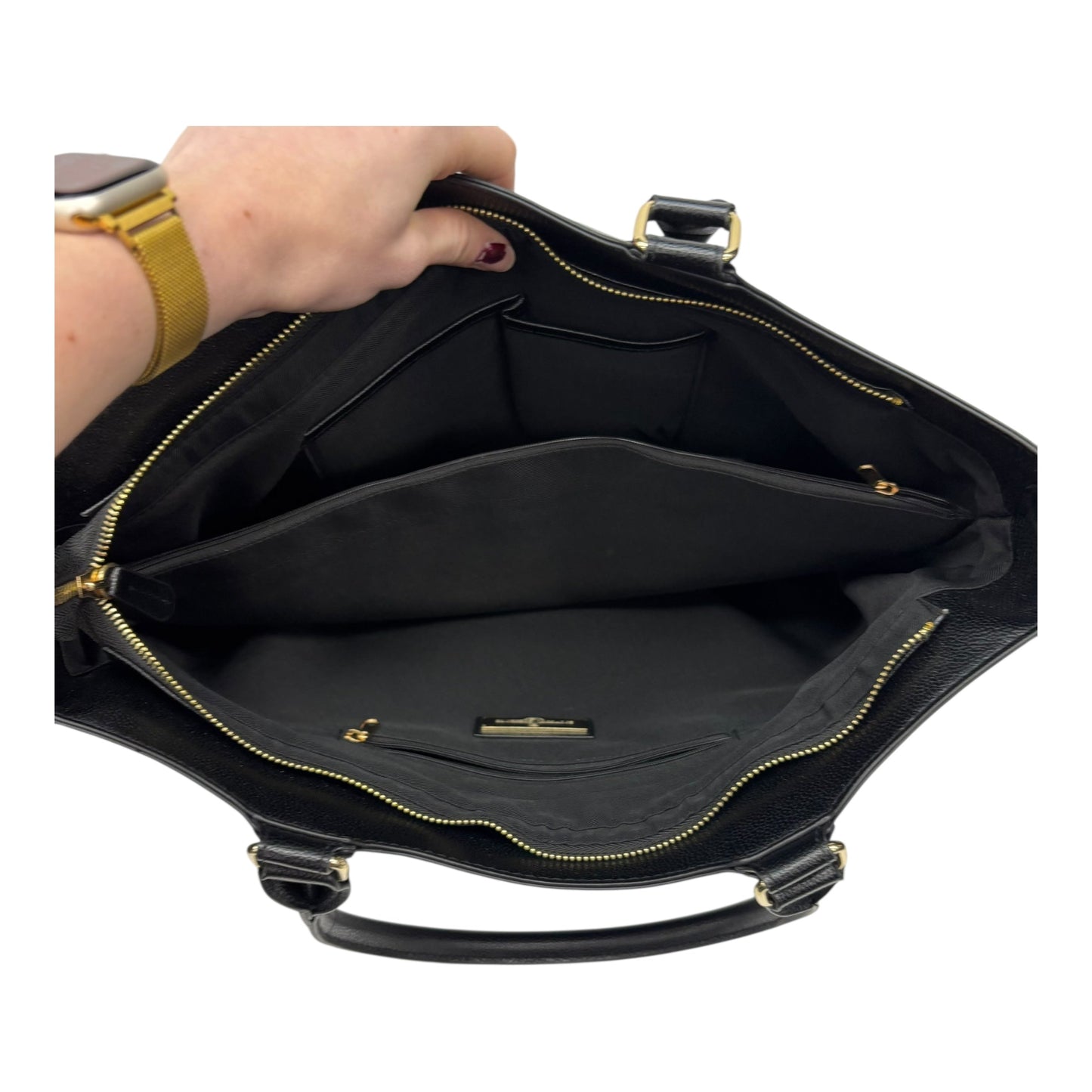 Handbag By Clothes Mentor In Blue & White, Size:Large