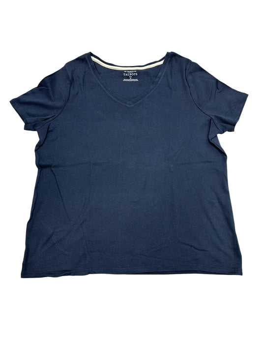 Top Ss Basic By Talbots In Navy, Size:1X