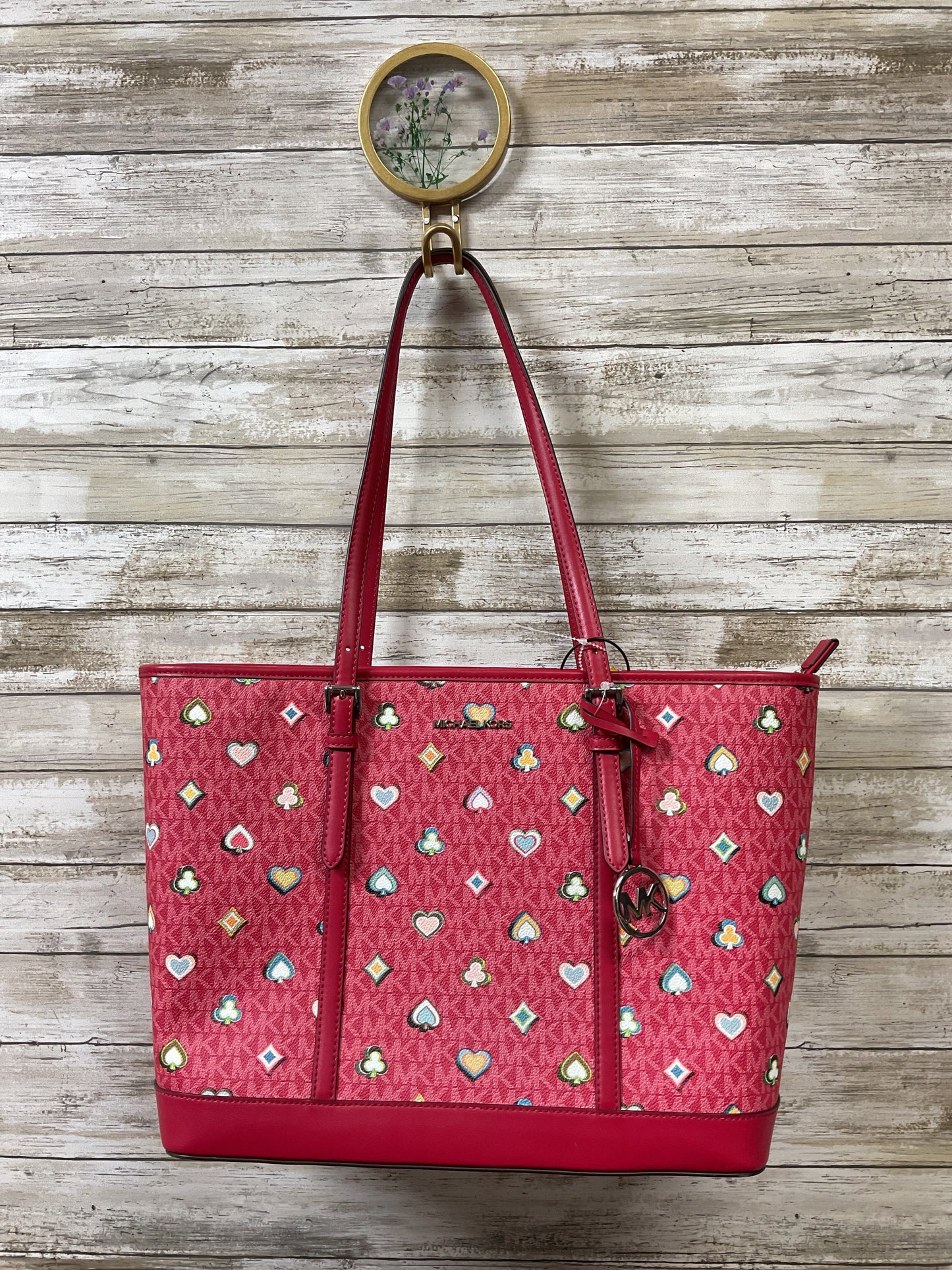 Handbag Designer By Michael Kors In Pink, Size:Large