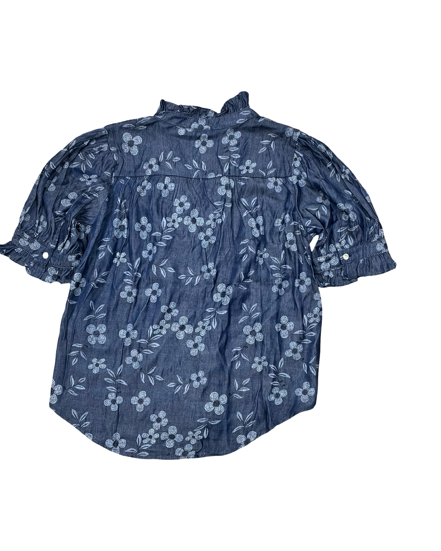 Blouse Ss By Glam In Blue, Size:M