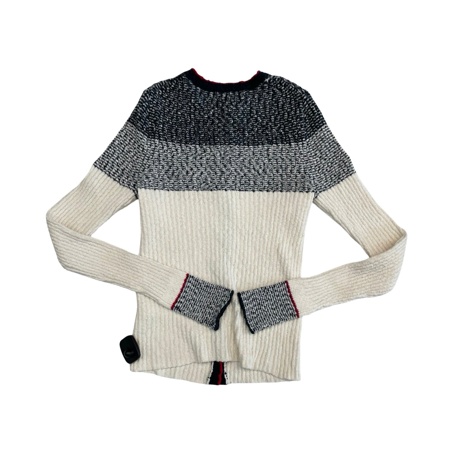Sweater Cardigan By Madewell In Blue & Cream, Size:S