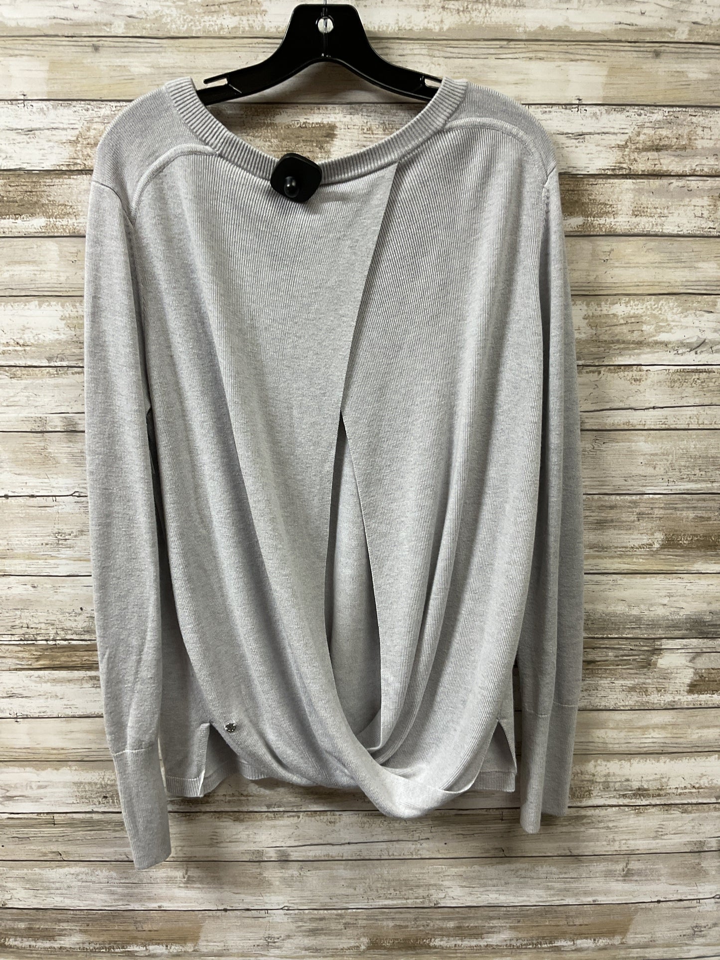 Athletic Top Ls Crewneck By Lululemon In Grey, Size:12