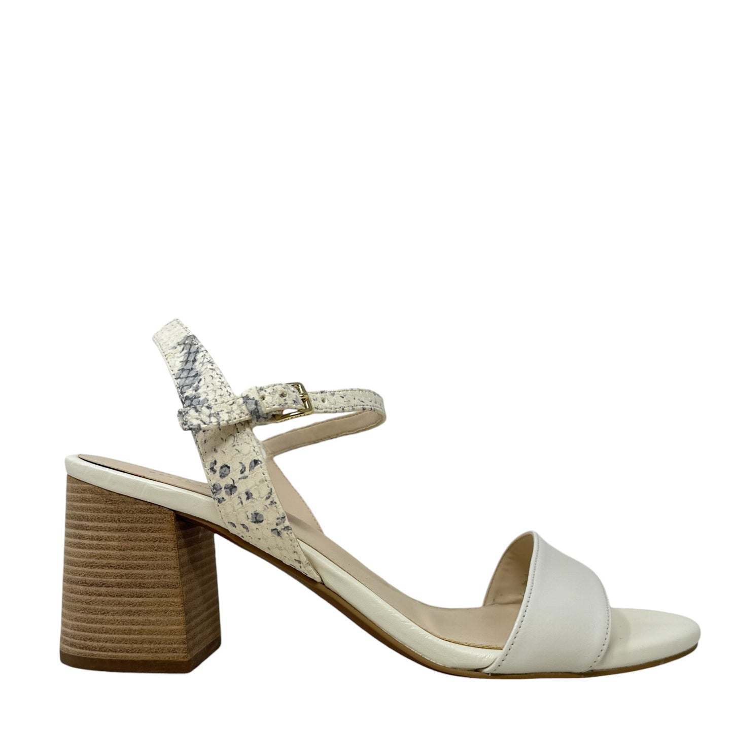 Sandals Heels Block By Cole-haan In Cream, Size: 8.5