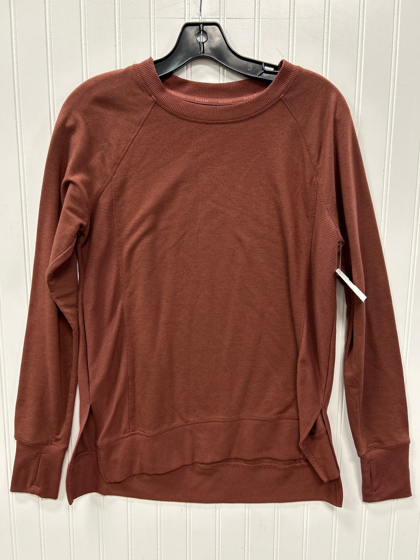 Athletic Top Ls Crewneck By Rbx In Brown, Size:S