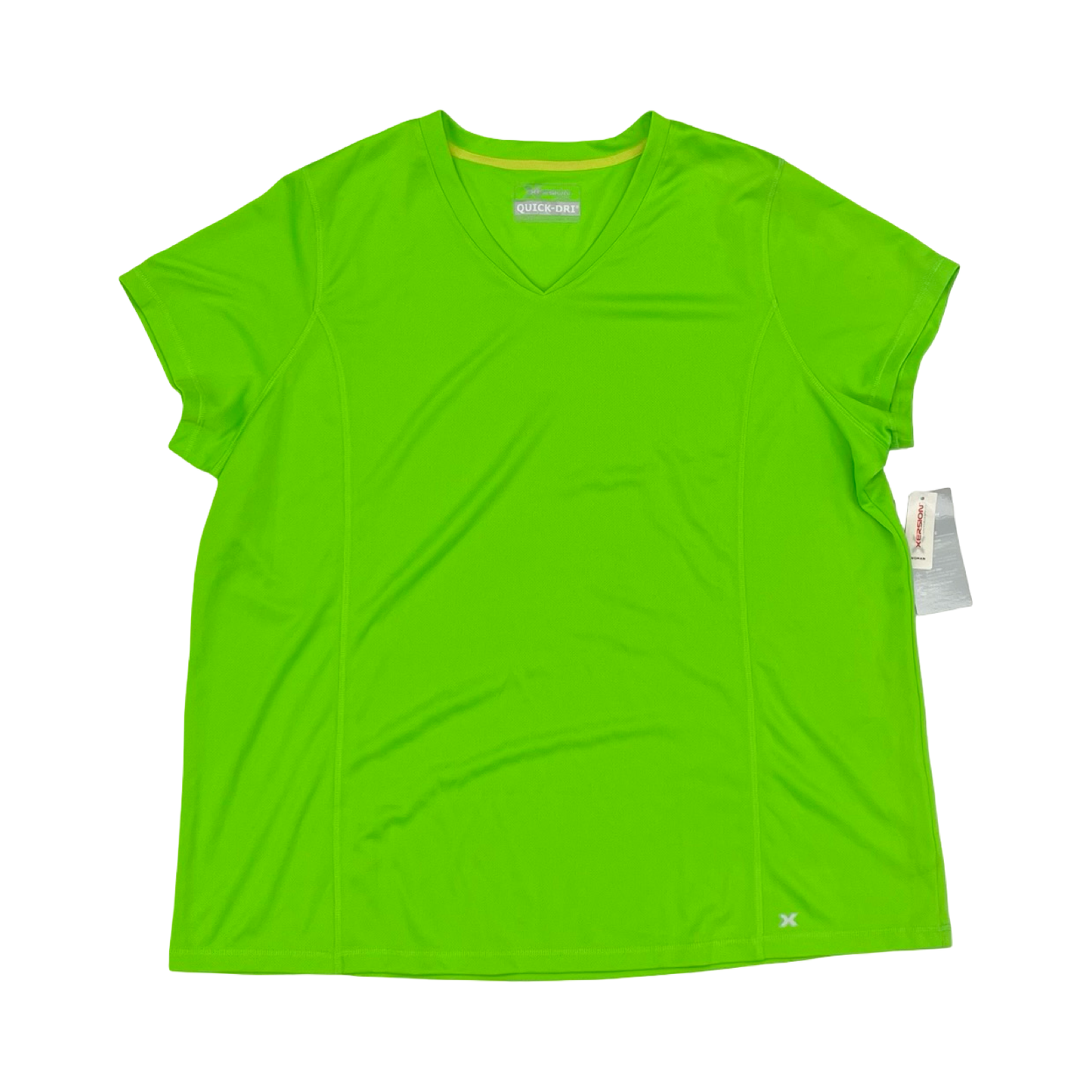 Athletic Top Ss By Xersion In Green, Size:2X