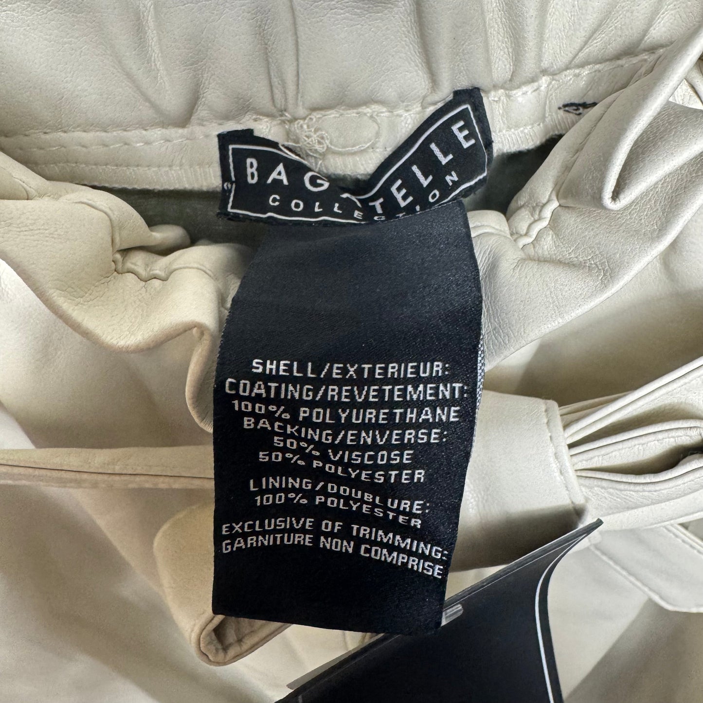 Paper Bag Waist Faux Leather Pants Other By Bagatelle In Cream, Size: S