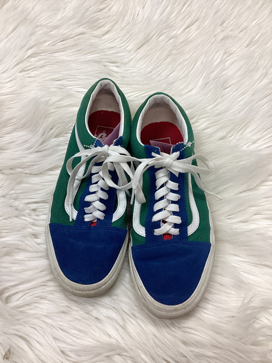 Shoes Sneakers By Vans In Blue & Green, Size:9