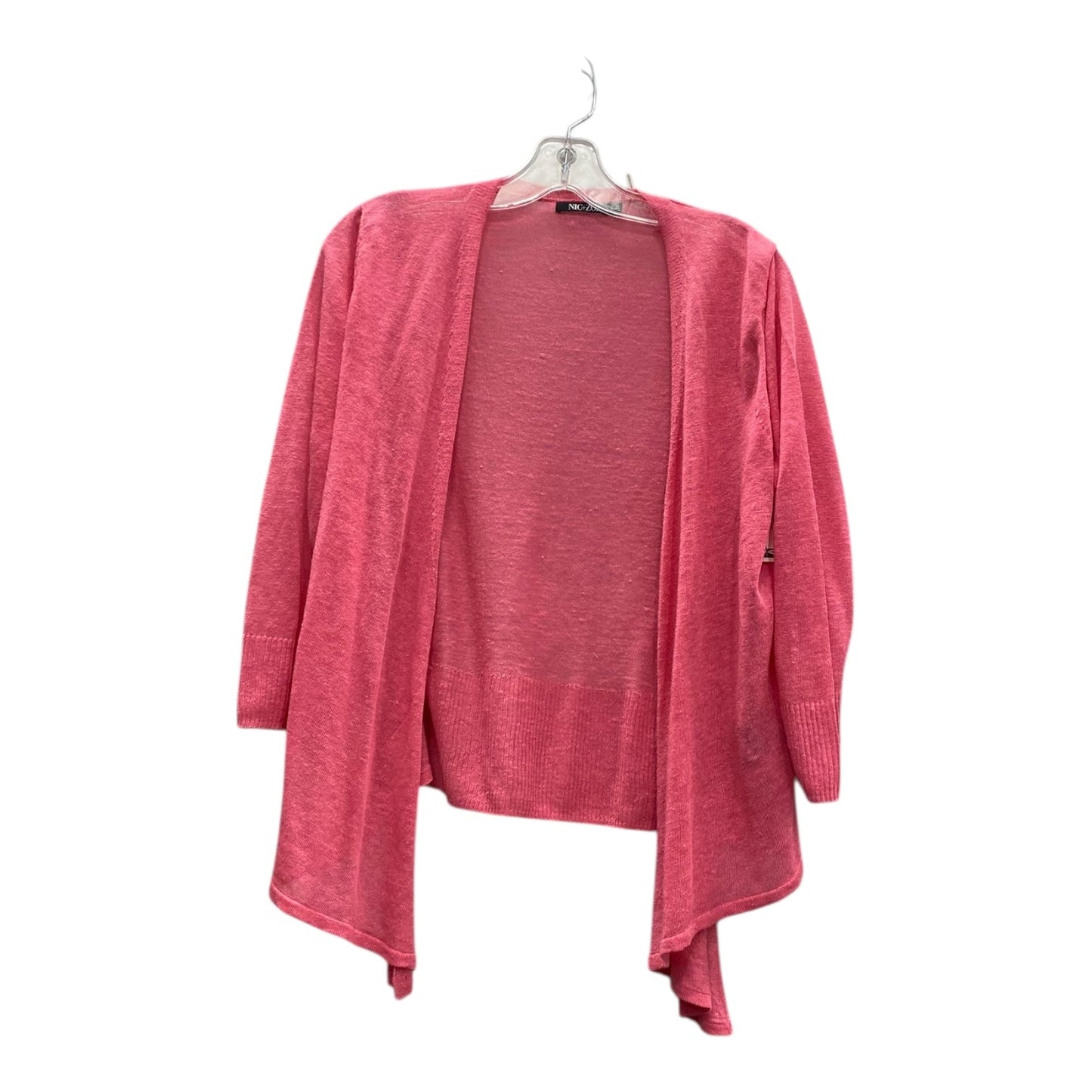 Sweater Cardigan By Nic + Zoe In Pink, Size:M