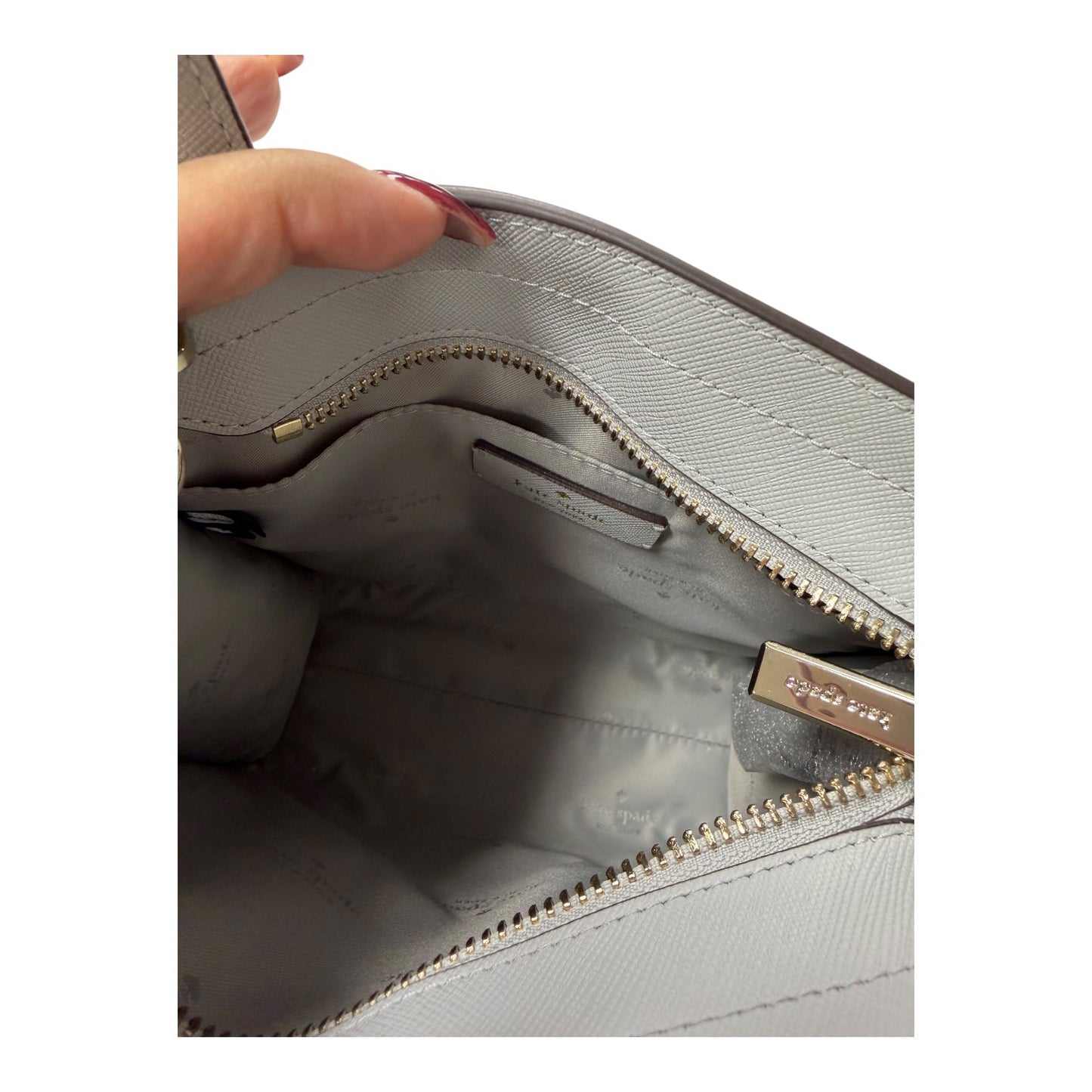 Crossbody Designer By Kate Spade In Grey, Size:Small