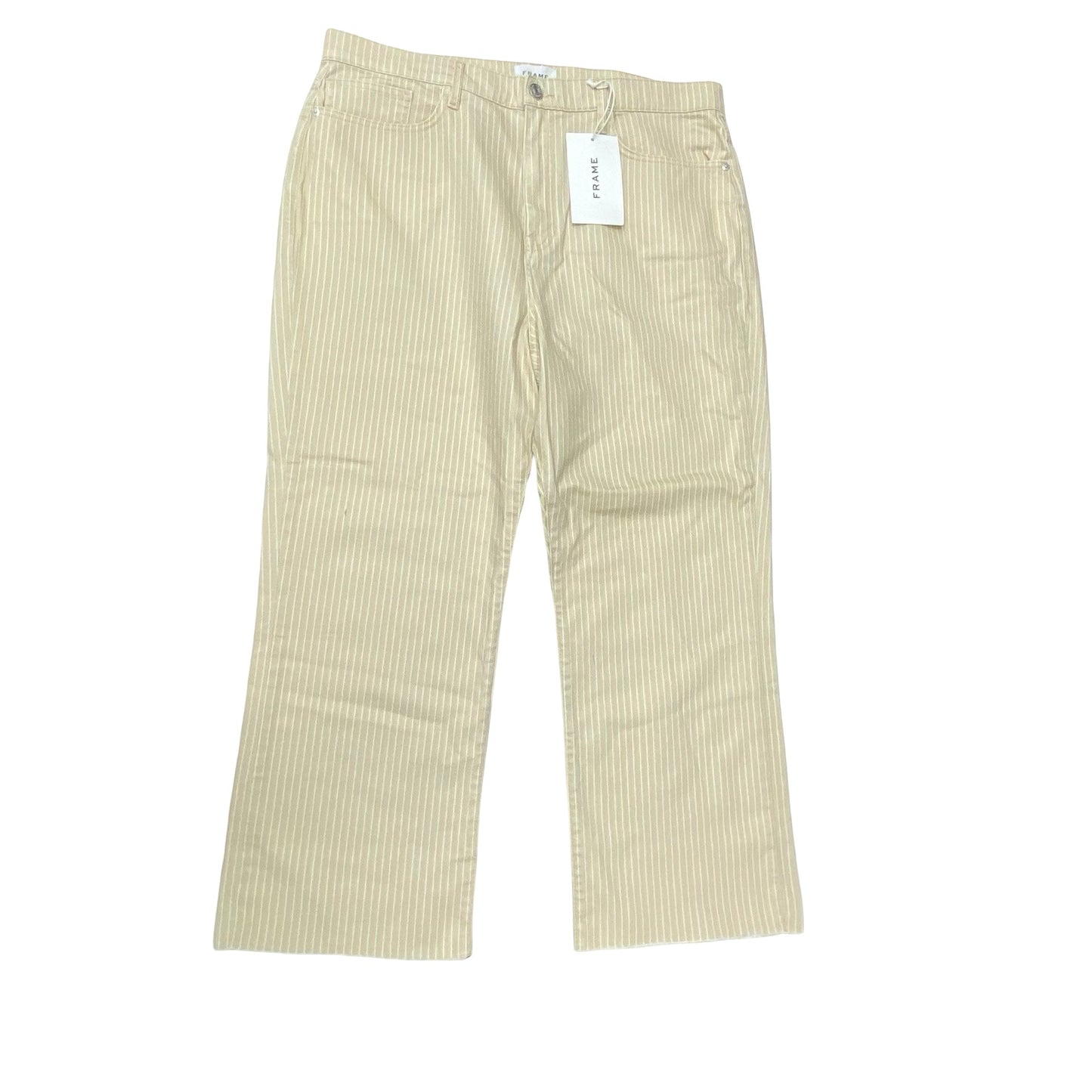 Jeans Cropped By Frame In Striped Pattern, Size:18