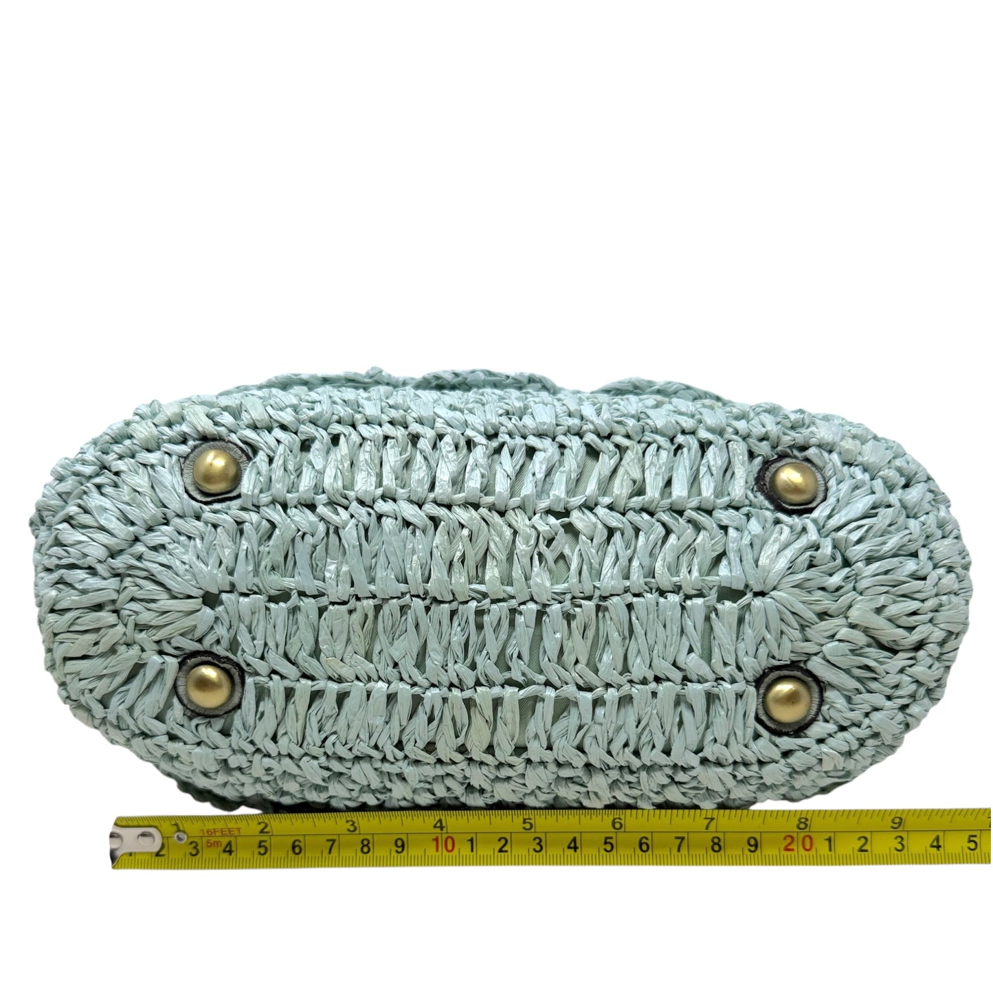 Laureana Scalloped Raffia Satchel Designer By Patricia Nash, Size: Small