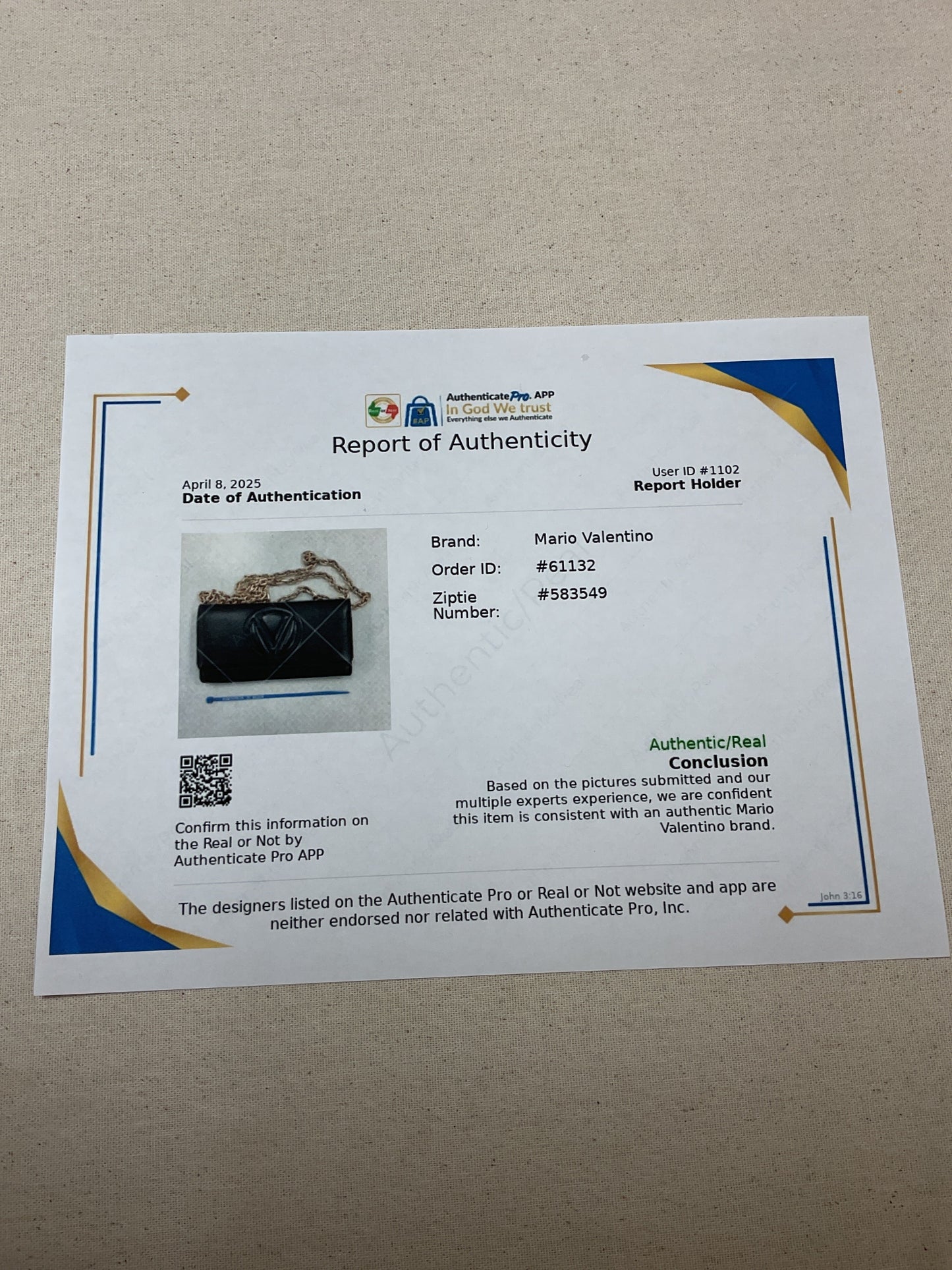 Handbag Designer By Valentino-Mario In Brown & Gold, Size:Medium