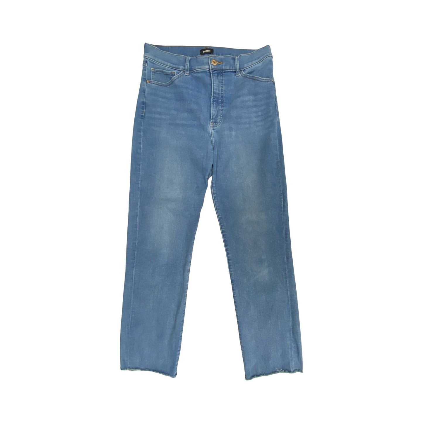 Jeans Straight By Express In Blue Denim, Size:10