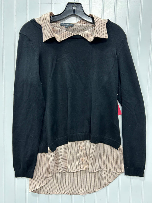 Top Ls By Adrianna Papell In Black & Pink, Size:M
