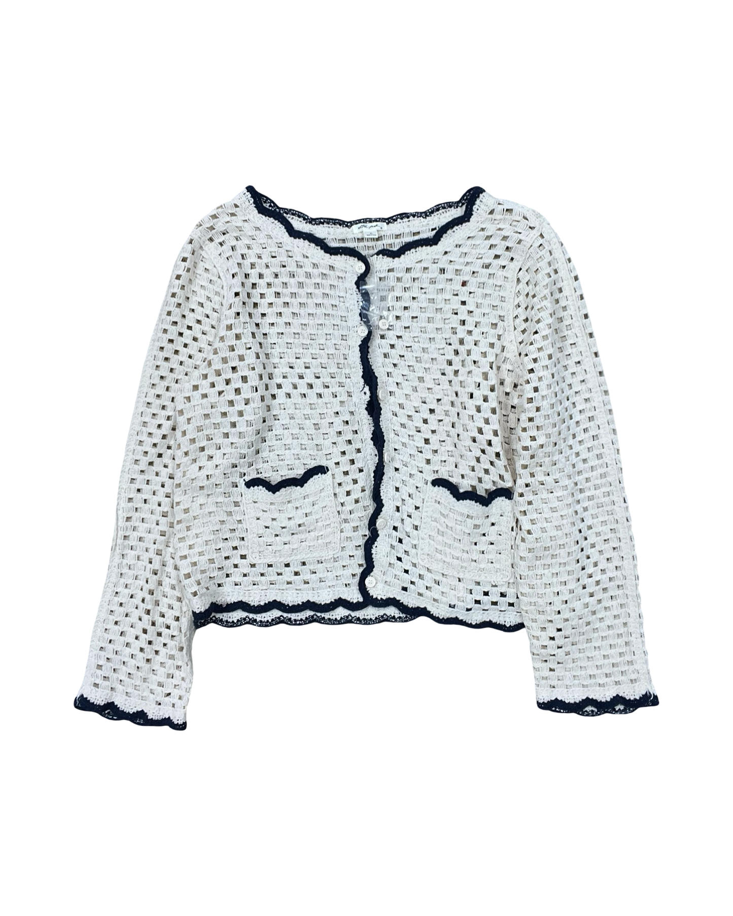 Cardigan By Ultra Pink In Cream, Size:Xl
