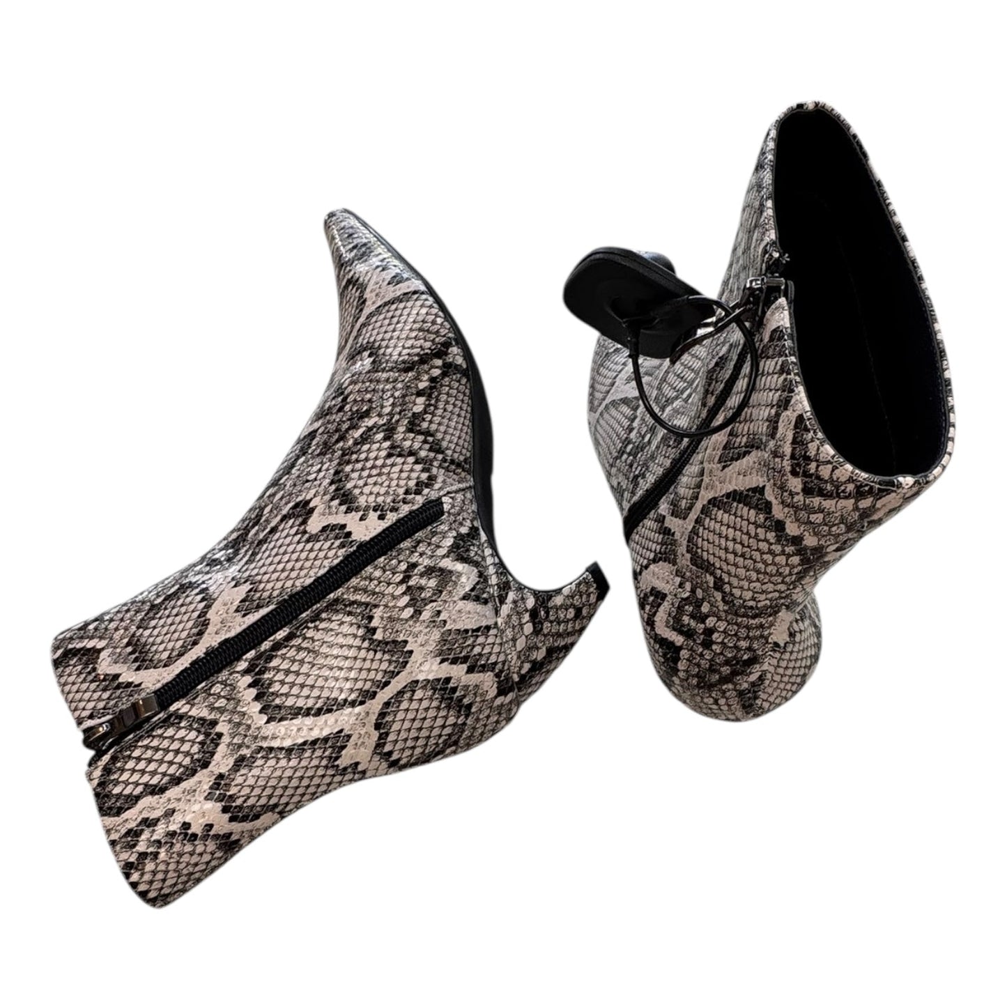 Boots Ankle Heels By Msonlydn In Animal Print, Size:7.5