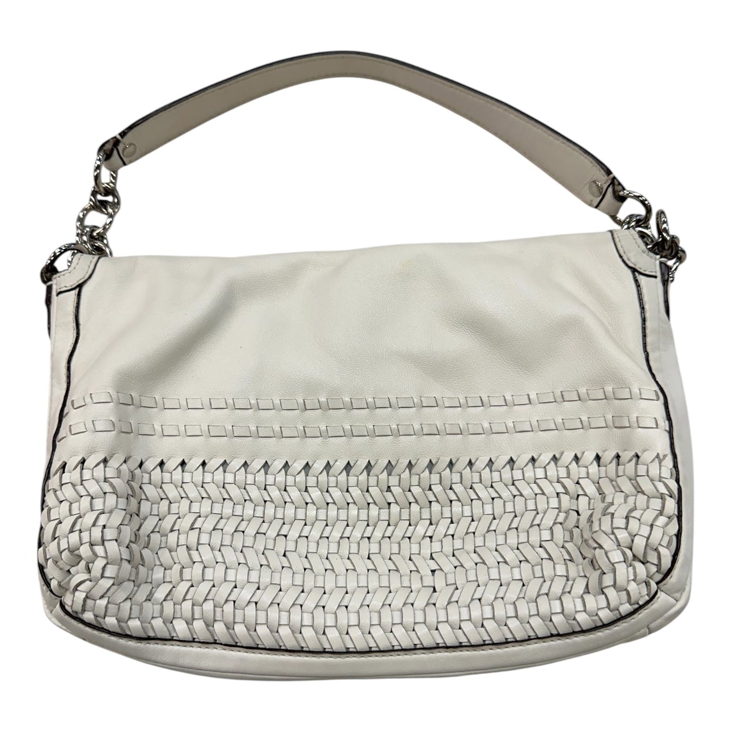 Handbag Designer By Coach In White, Size:Medium
