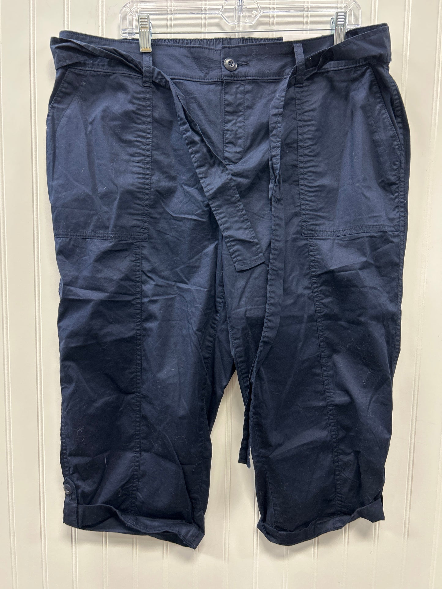Capris By Lane Bryant In Navy, Size:14 NWT