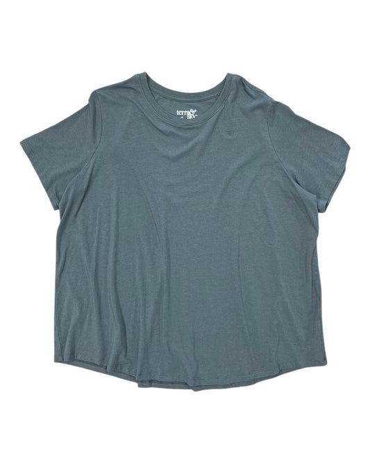 Top Ss Basic By Terra & Sky In Green, Size:2X