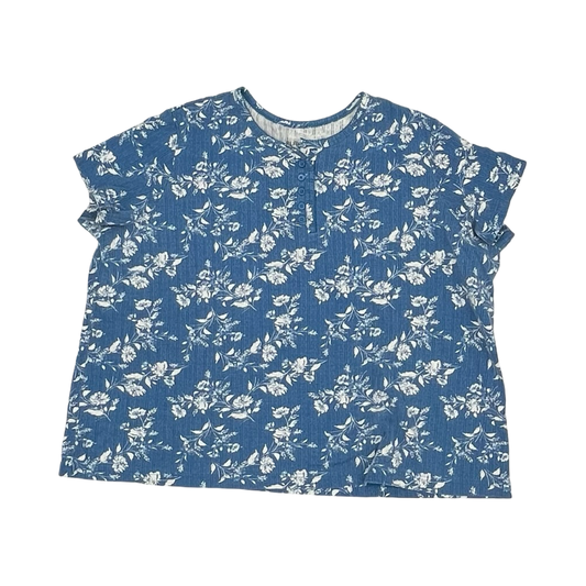 Top Ss By Blair In Blue & White, Size:3X