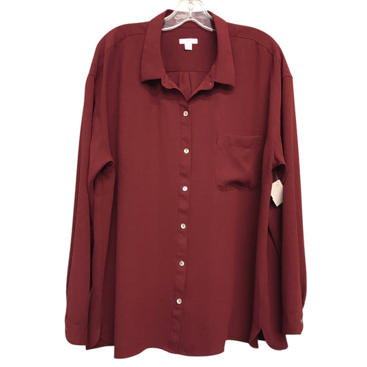 Top Ls By J. Jill In Maroon, Size:Xl