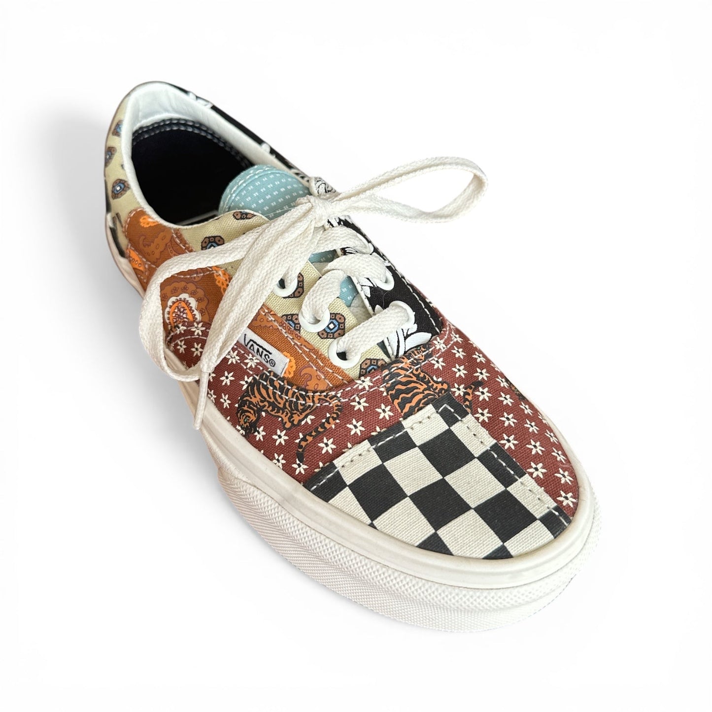 Shoes Sneakers By Vans In Blue & Brown, Size: 5.5