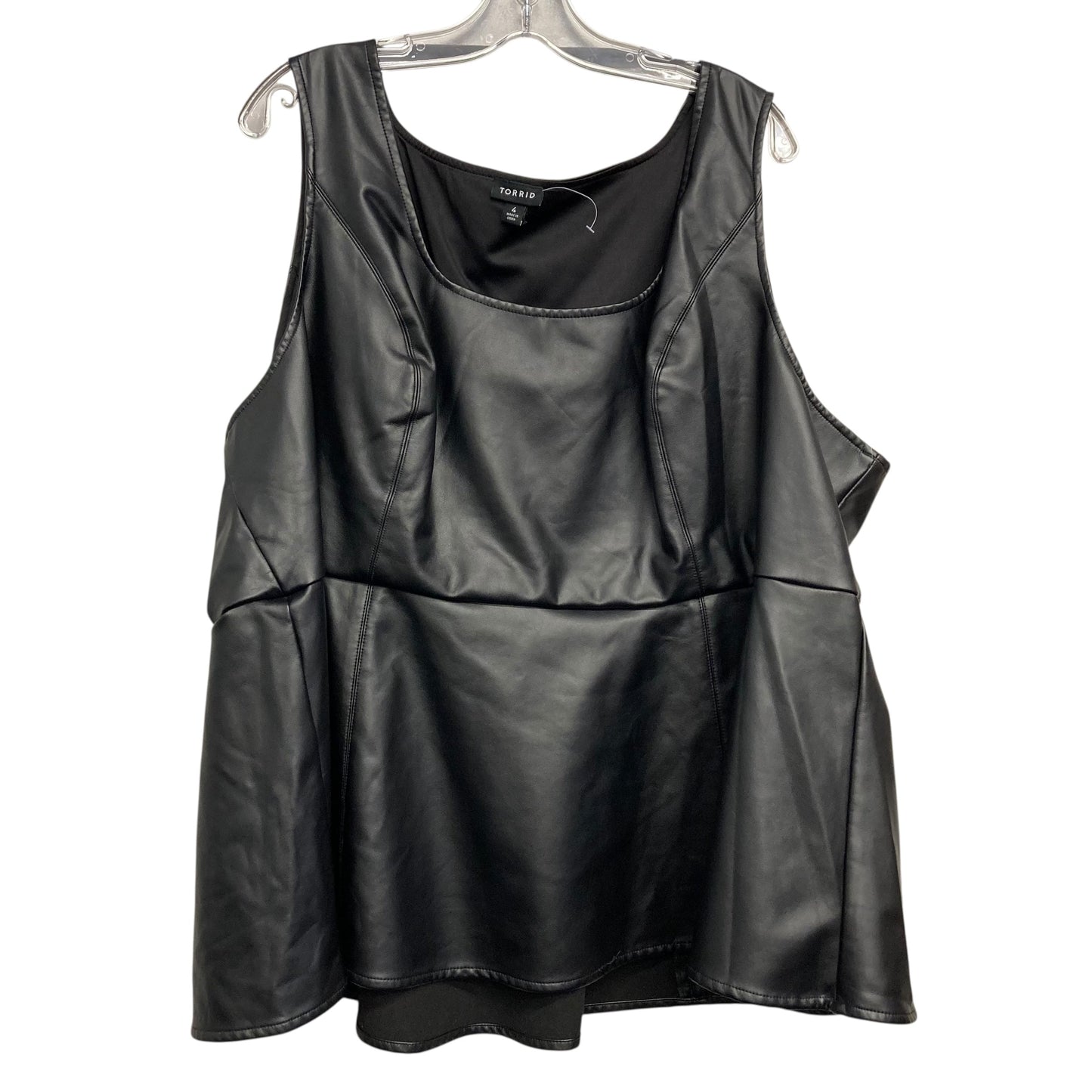 Top Sleeveless By Torrid In Black, Size:4X