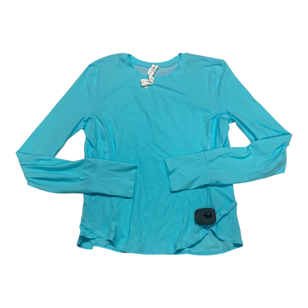 Athletic Top Ls Crewneck By Lululemon In Blue, Size:4