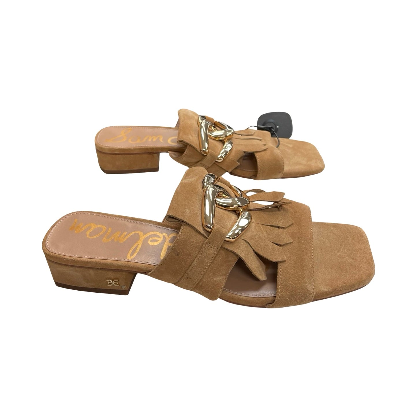 Sandals Heels Block By Sam Edelman In Tan, Size:11