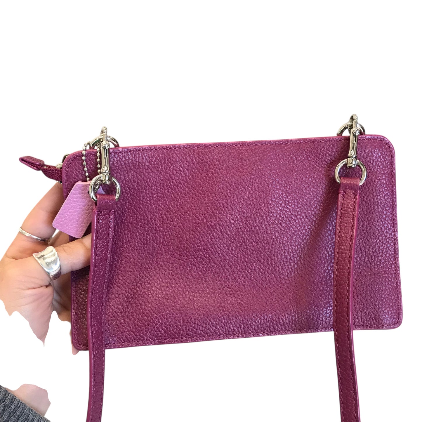 Crossbody Designer By Coach In Purple, Size:Small