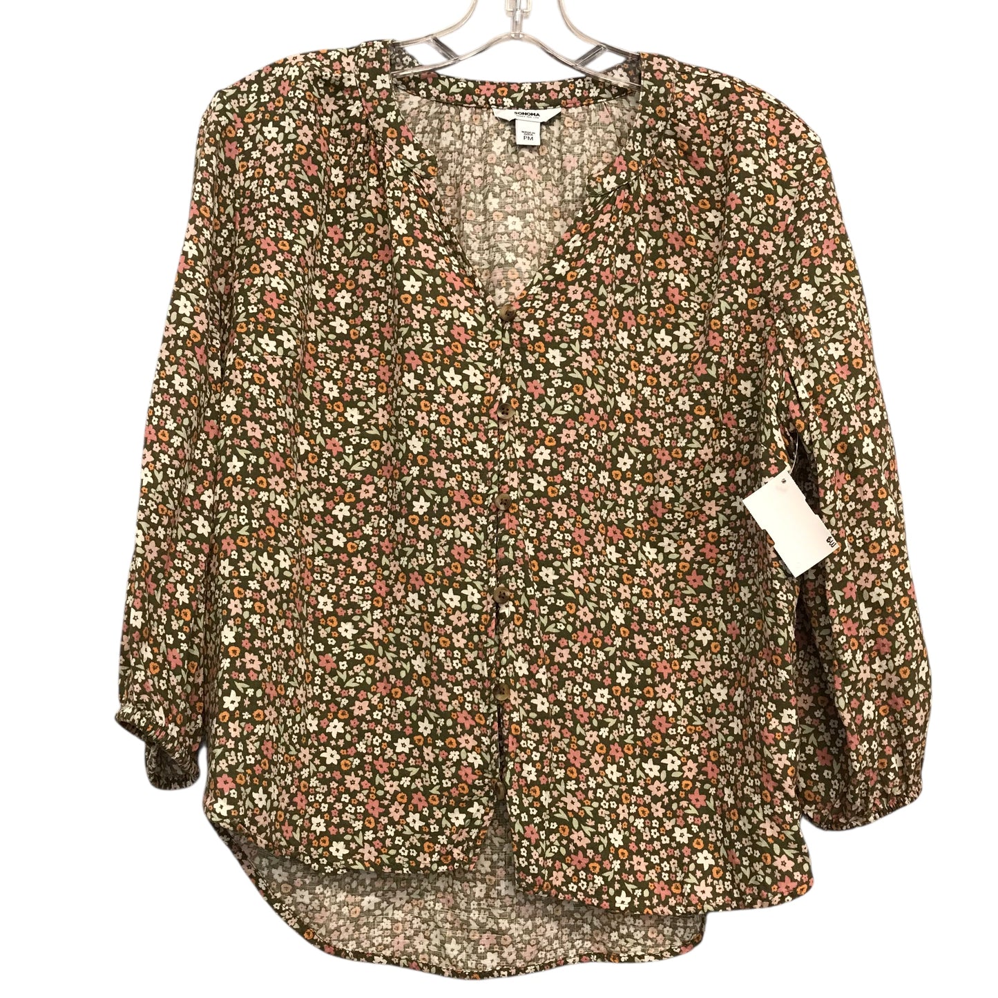 TOP LS by SONOMA in FLORAL PRINT, Size:MP