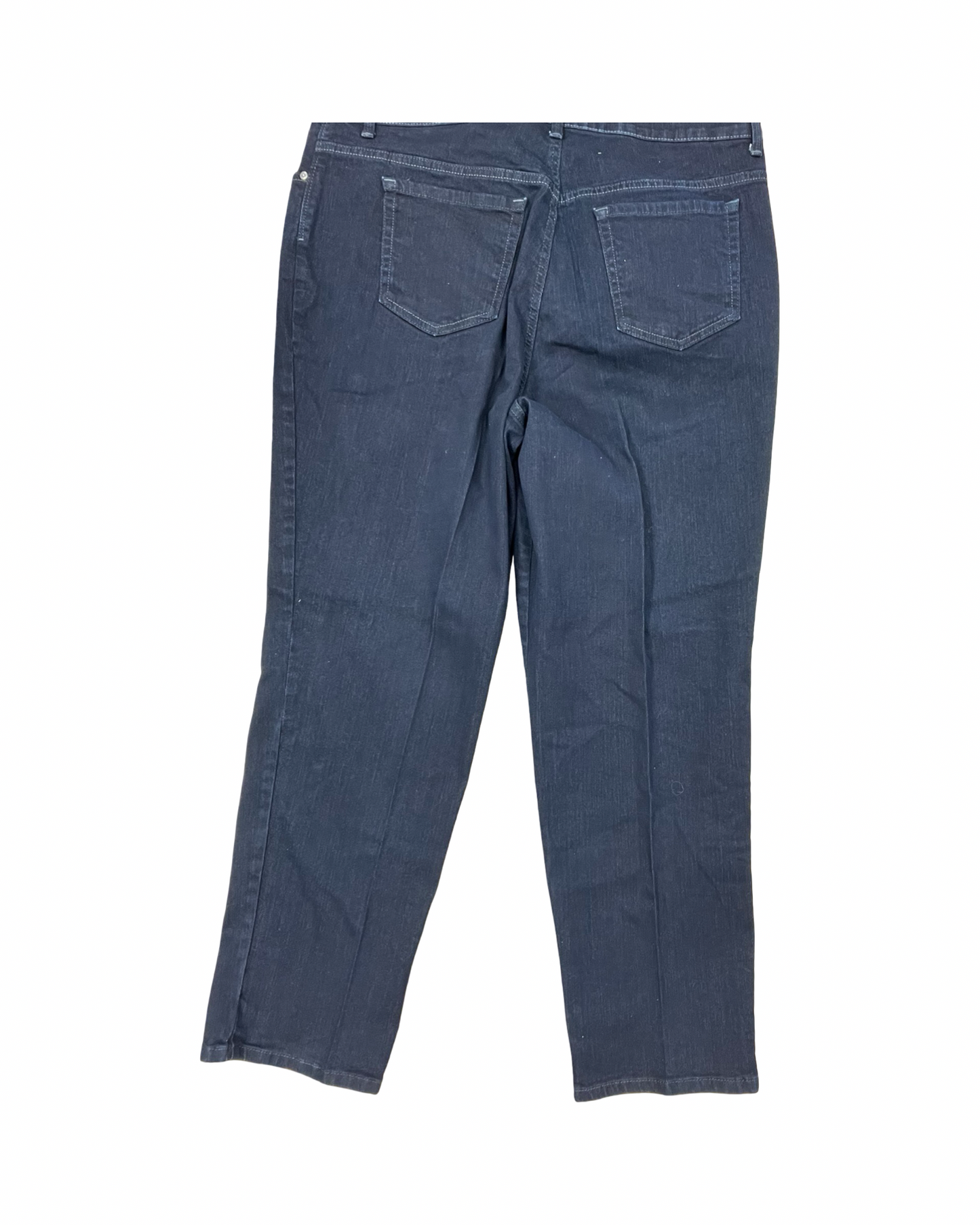 Jeans Straight By Gloria Vanderbilt In Blue Denim, Size:18
