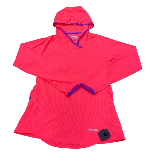 Athletic Top Ls Hoodie By Saucony In Pink & Purple, Size:S