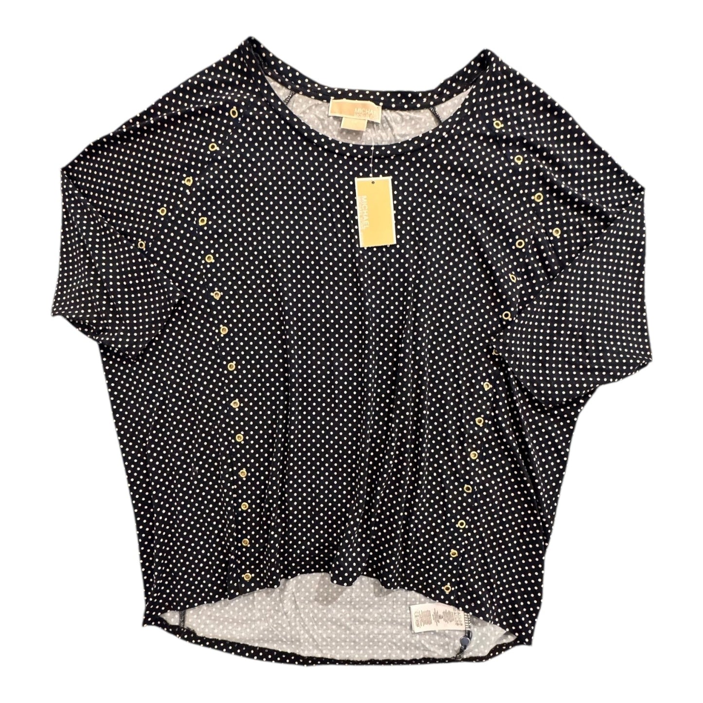 Top Ss By Michael By Michael Kors In Blue & White, Size:1X