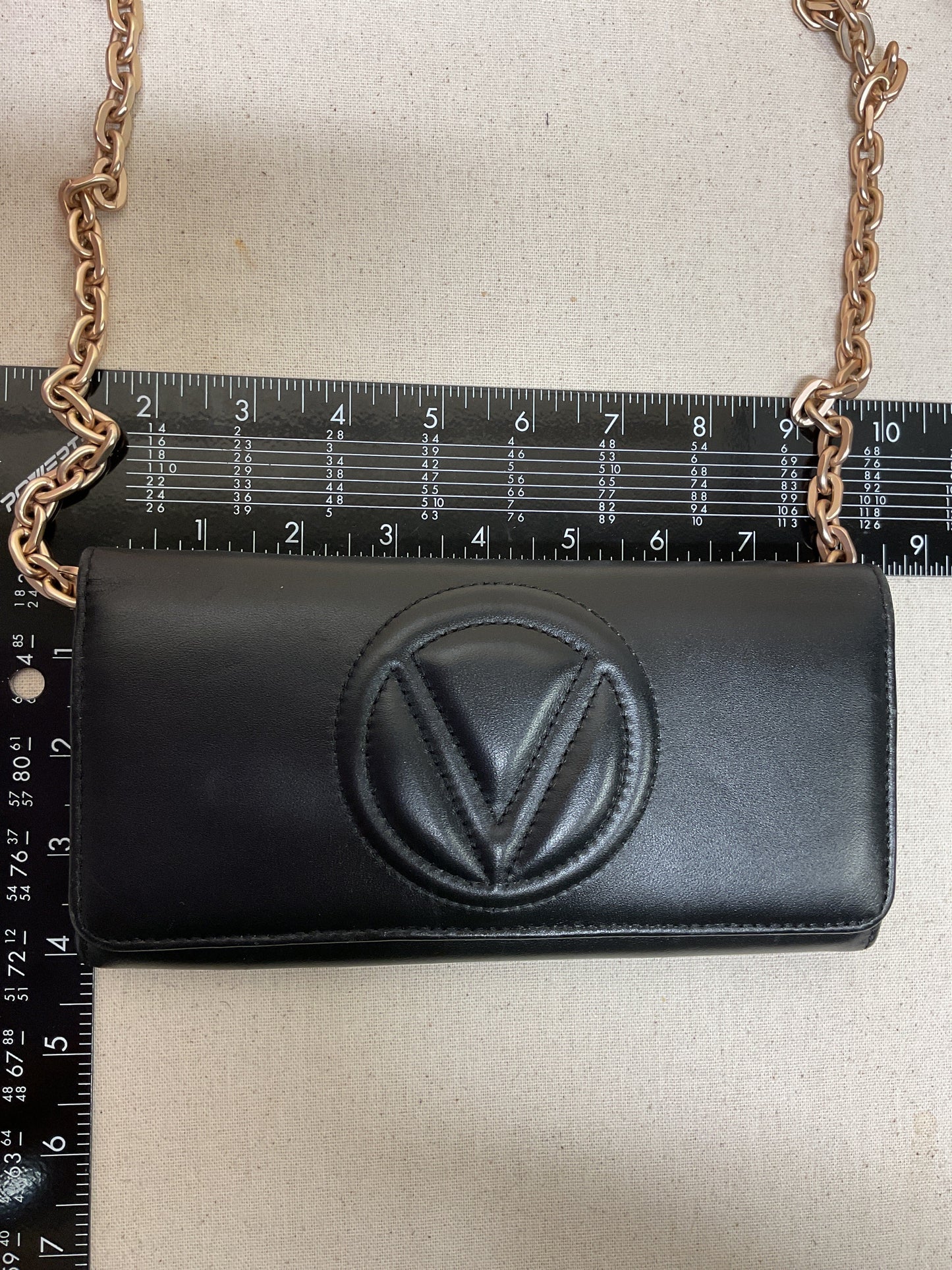 Handbag Designer By Valentino-Mario In Brown & Gold, Size:Medium