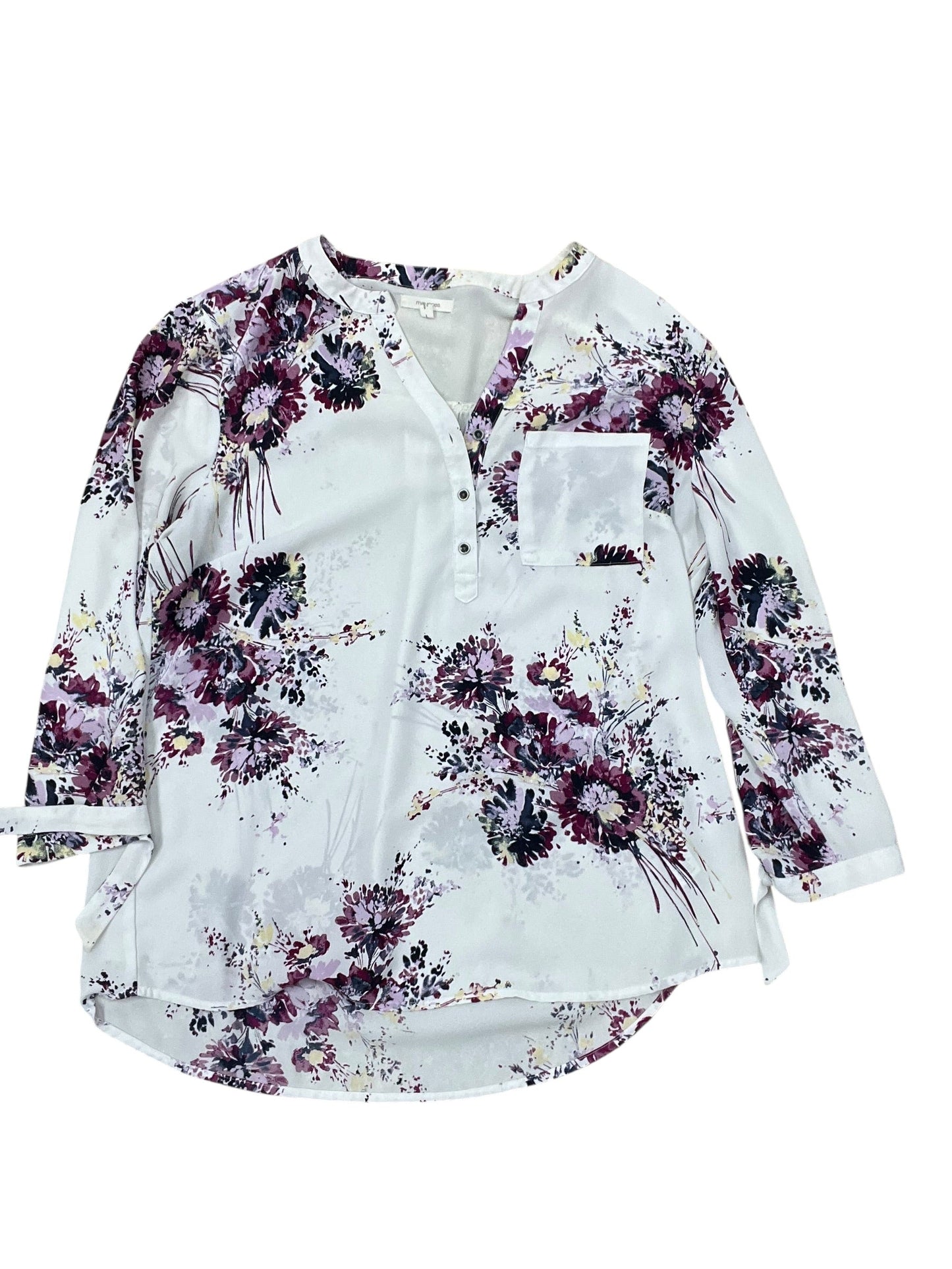Top Ls By Maurices In Purple & White, Size:L