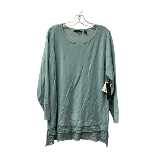 Top Ls By Cyrus Knits In Blue, Size:2X