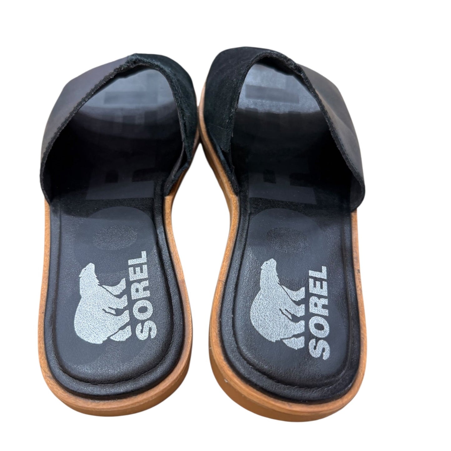 Sandals Flats By Sorel In Black, Size:7.5