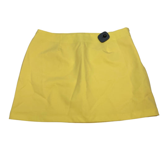 Skirt Mini & Short By Forever 21 In Yellow, Size:Xl
