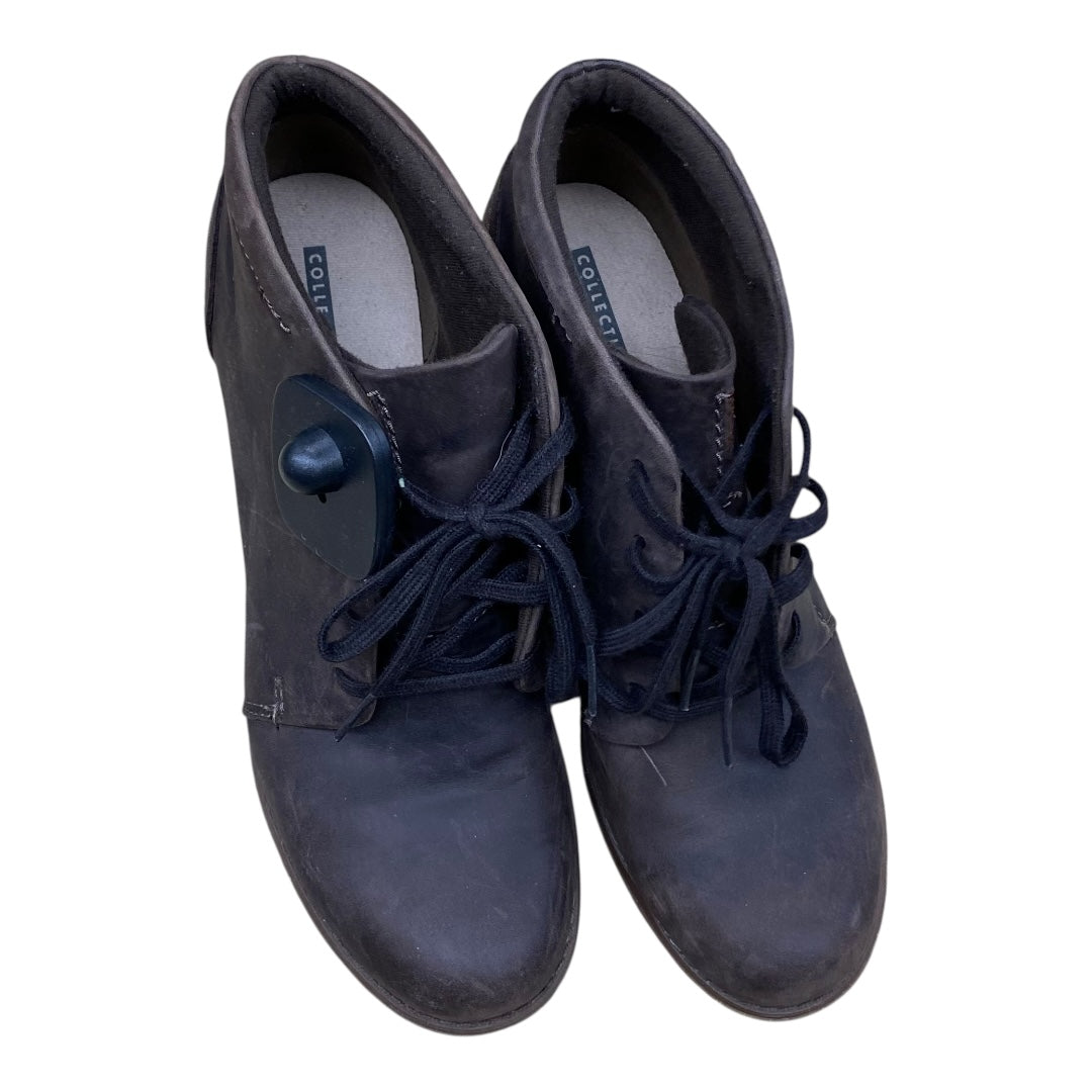 BOOTS ANKLE HEELS by CLARKS In BROWN, Size: 7.5