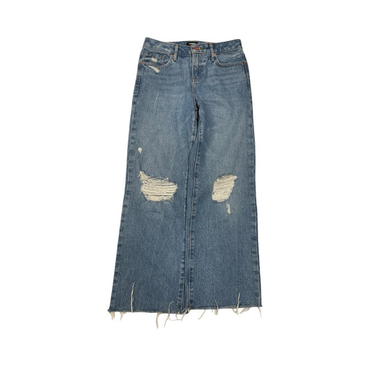 Jeans Wide Leg By Express In Blue Denim, Size:0